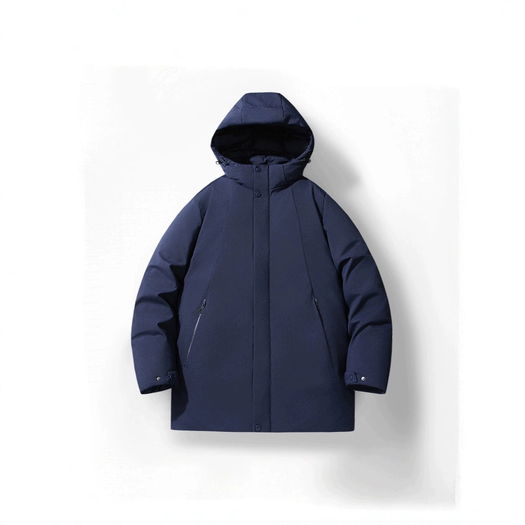 Functional insulated jacket for men with hood and water-repellent properties Lune London