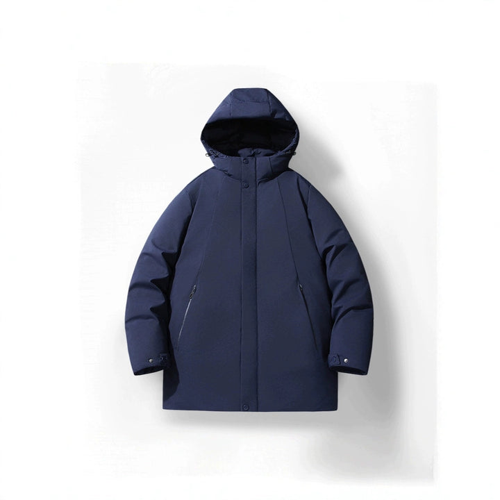 Functional insulated jacket for men with hood and water-repellent properties Lune London