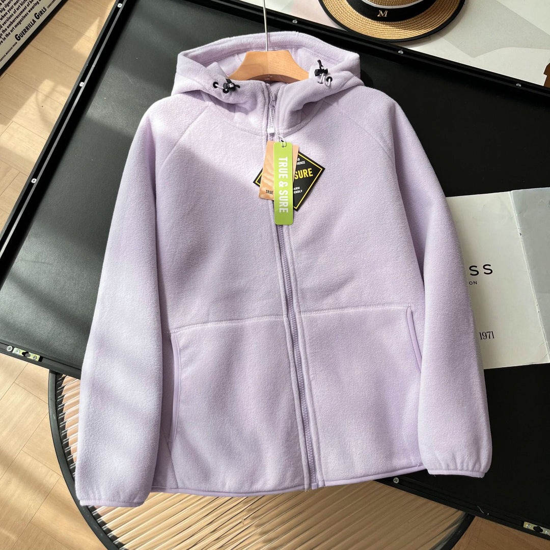 Veste en polaire pour femmes avec col haut et poches latérales pratiques Chic & Stil