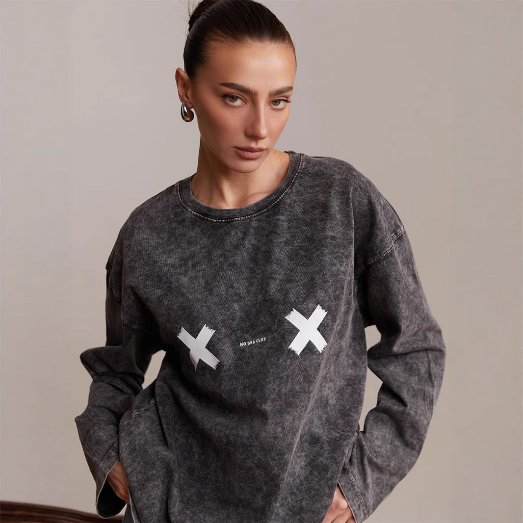 Casual sweatshirt for women with creative graphic print Lune London
