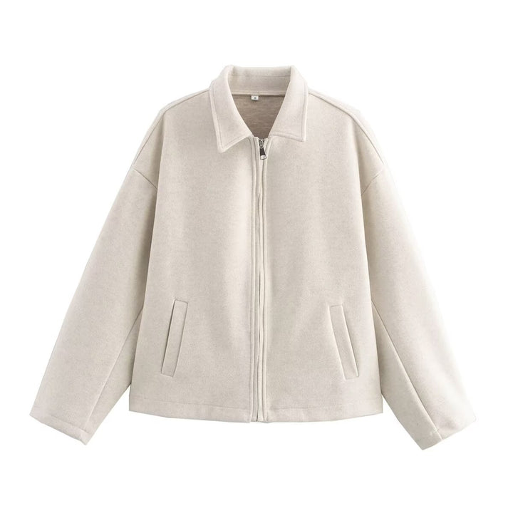 Femmelle casual jacket with high collar and practical side pockets Lune London