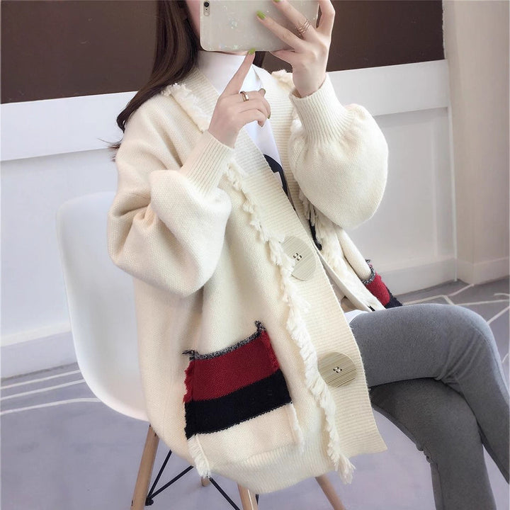 Cardigan décontracté pour femmes avec détails à franges Chic & Stil
