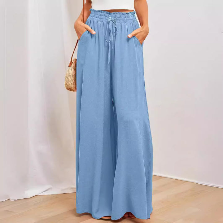 Light maxi skirt for women with adjustable elastic waistband and practical side pockets Lune London