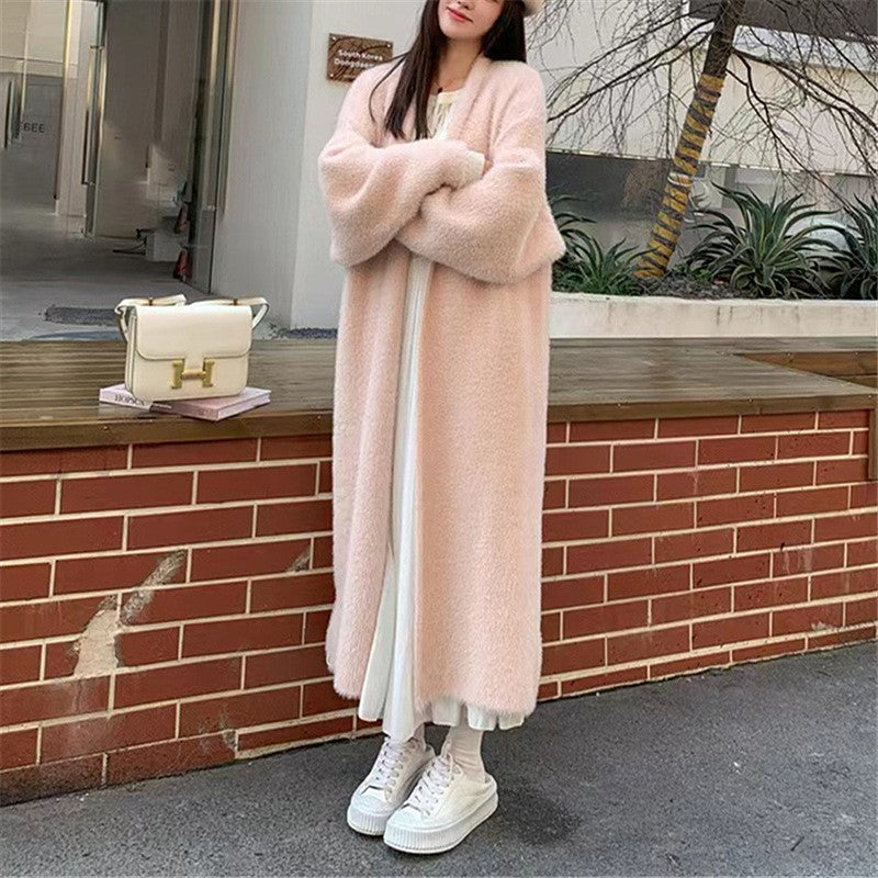 Cardigan Maxi Doux pour Femmes avec Décolleté en V Profond et Silhouette Oversize Chic & Stil