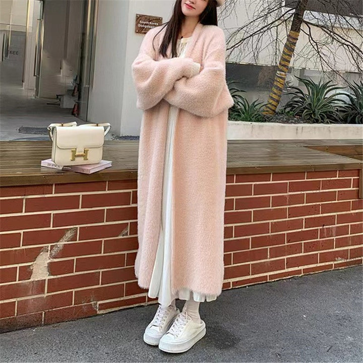 Cardigan Maxi Doux pour Femmes avec Décolleté en V Profond et Silhouette Oversize Chic & Stil