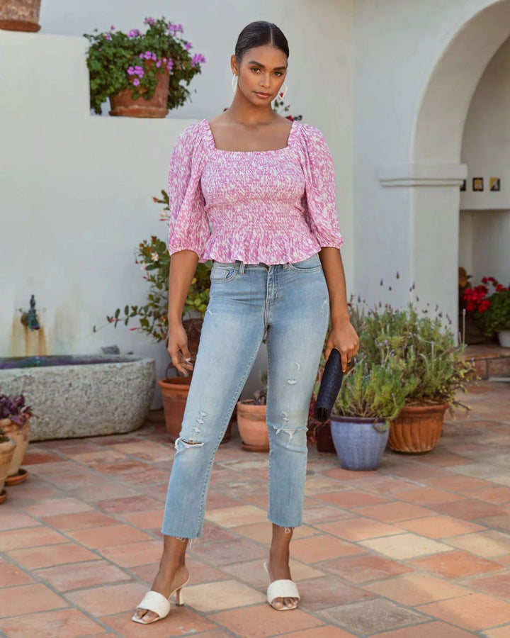Ladies puff sleeves top Lune London