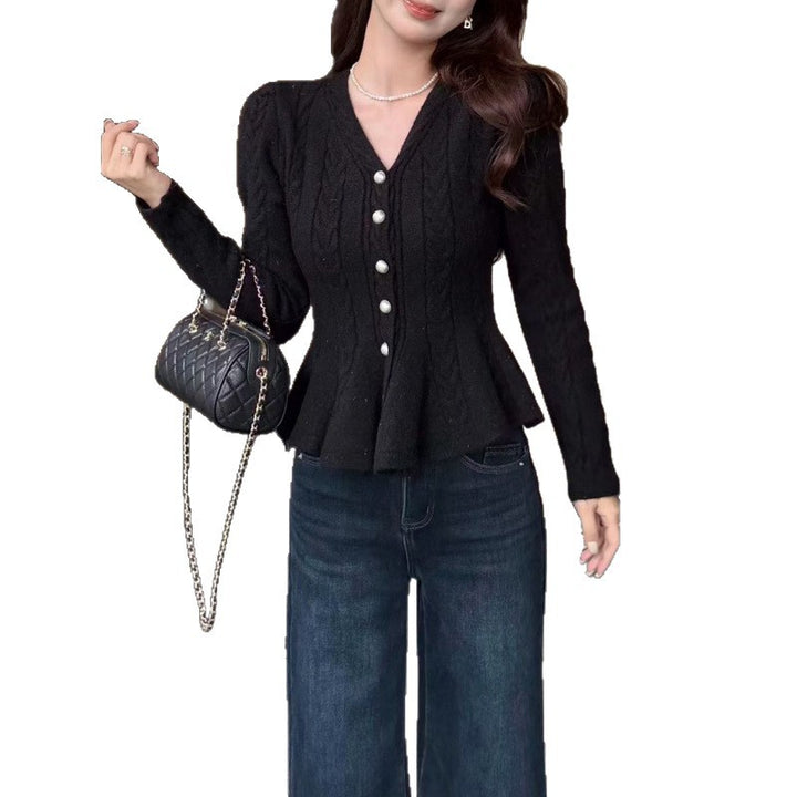 Cardigan pour femmes avec coupe ajustée et motif en corde Chic & Stil
