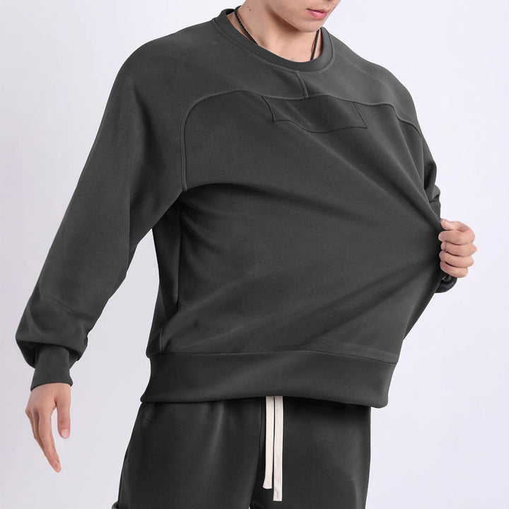 Oversized sweatshirt for women with soft fleece lining and quilted design Lune London