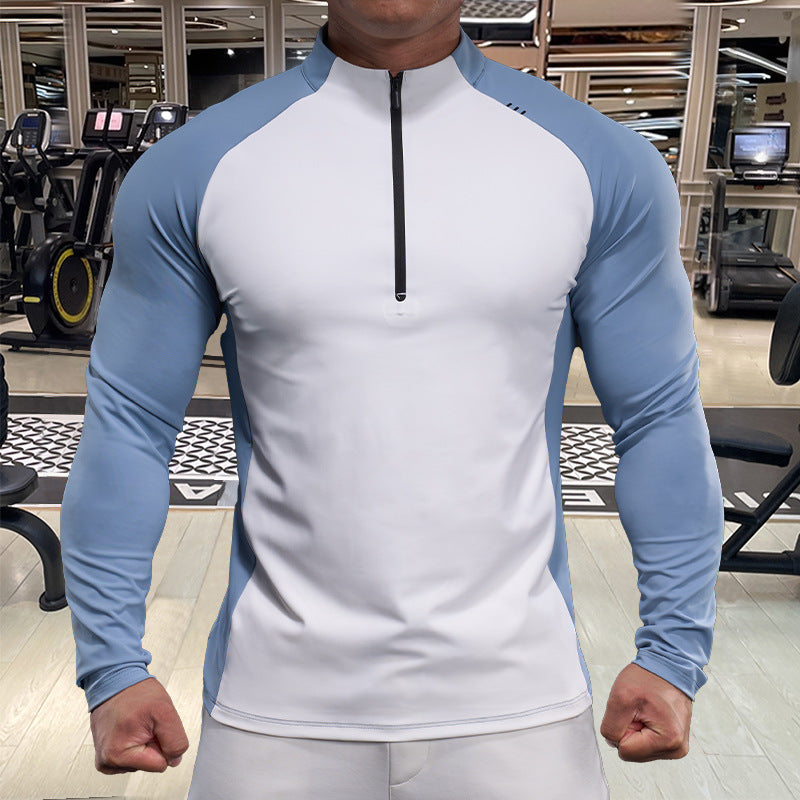 Men's functional t-shirt with half-zip and raglan sleeves Lune London