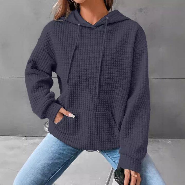 Ladies stylish hoodie with textured fabric Lune London