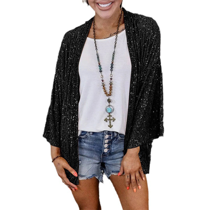 Women Glamorous Cardigan with Sequins and Loose Fit Lune London