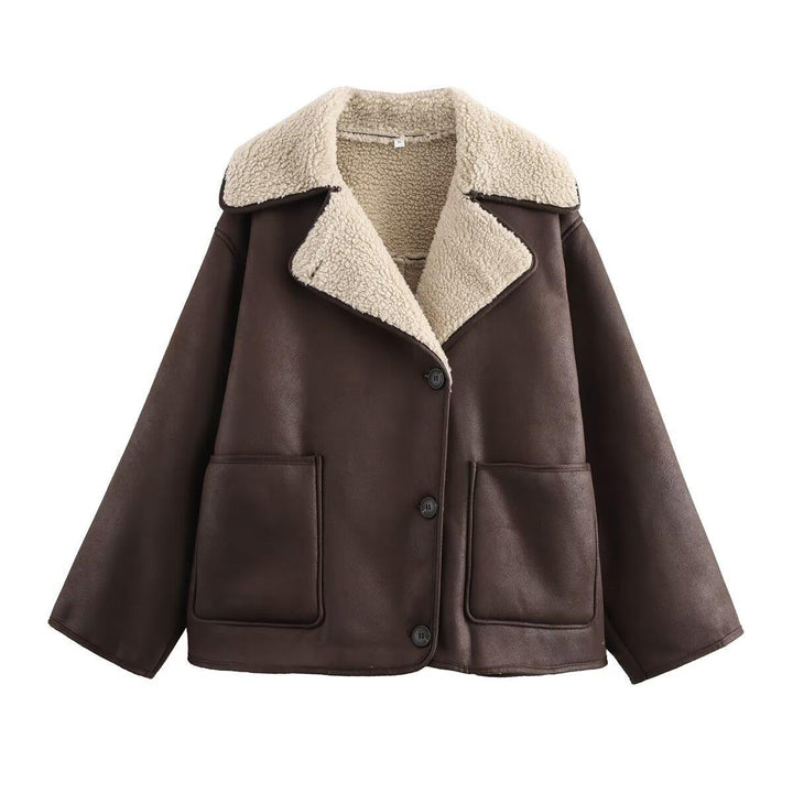 Women's transition jacket with plush lining and practical pockets Lune London