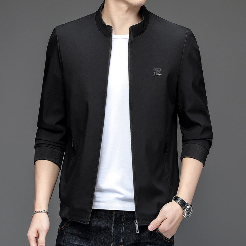 Fashionable men's transition jacket with functional zips Lune London