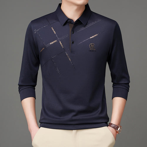 Men's polo t-shirt with stylish graphic print and high-quality functional material Lune London