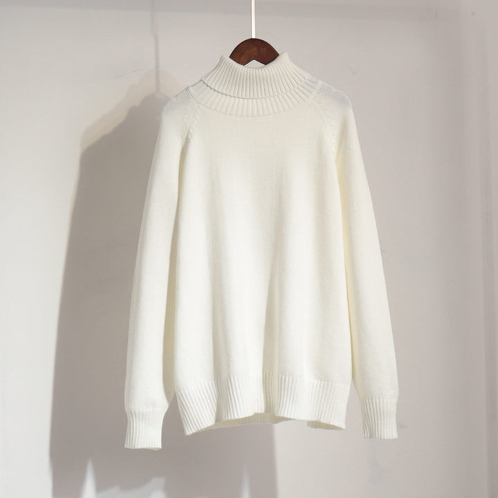 Fine knit sweater for women with high collar Lune London