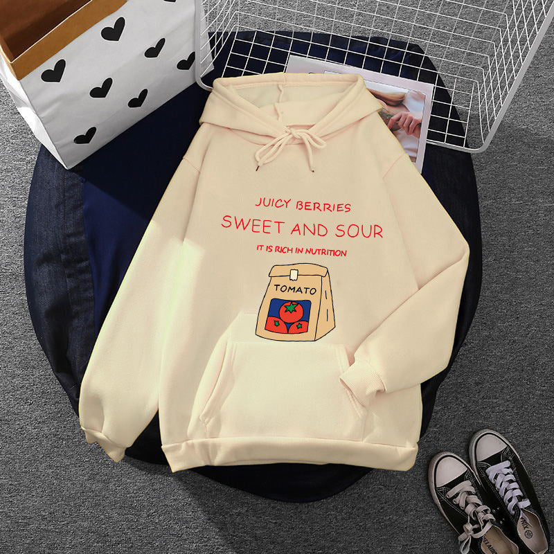 Women's hoodie with unique vitamin-rich print Chic & Stil