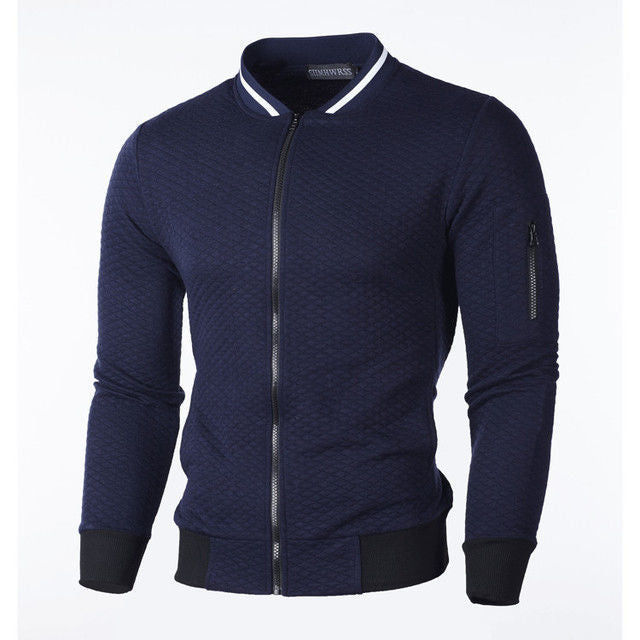Men's Sweat Jacket with High-Quality Structure and Secure Zip Pocket Lune London
