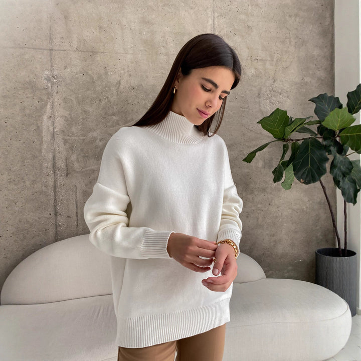 Elegant high collar sweater for women Lune London