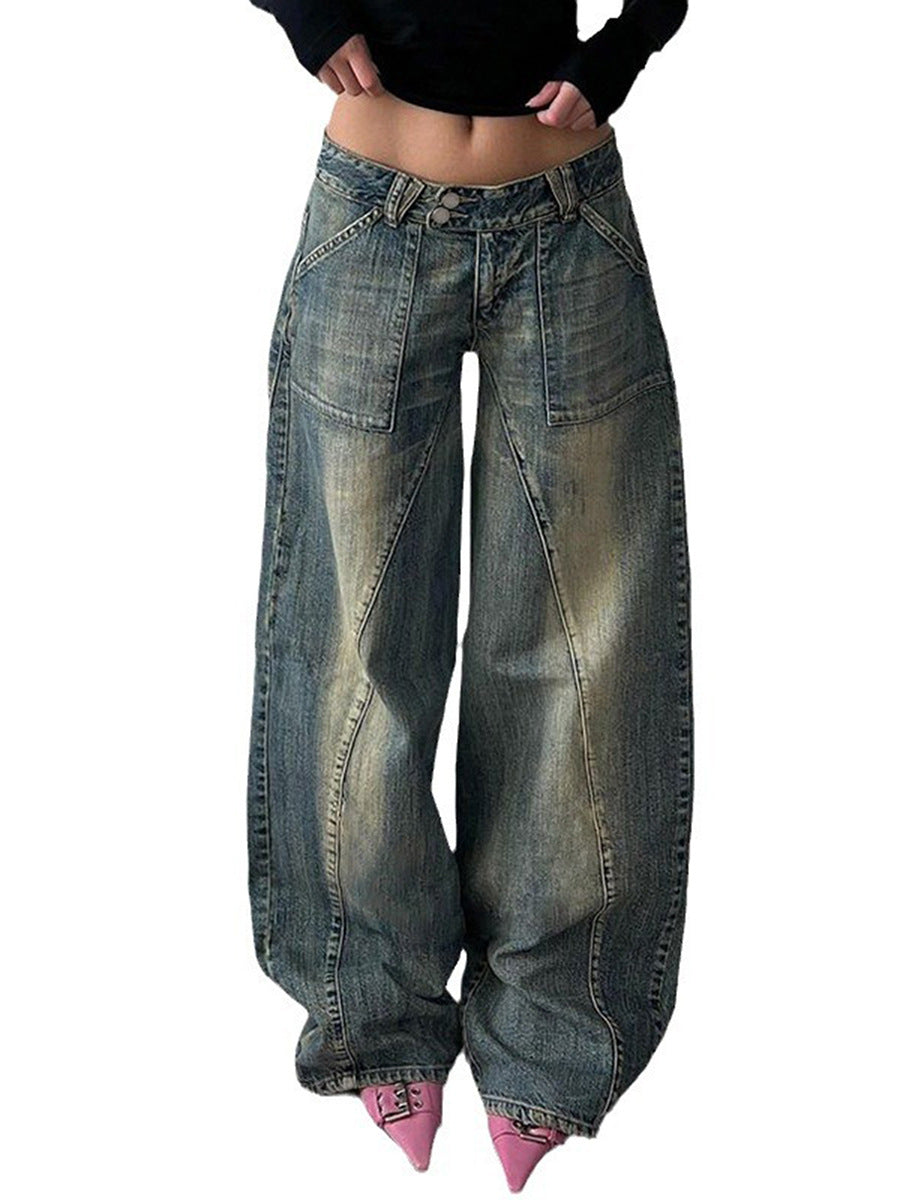 Women's wide jeans with a casual cut and unique design Lune London