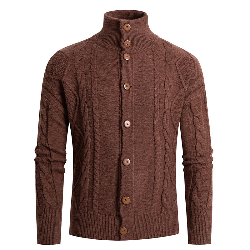Men's knit jacket with nice cable patterns Lune London