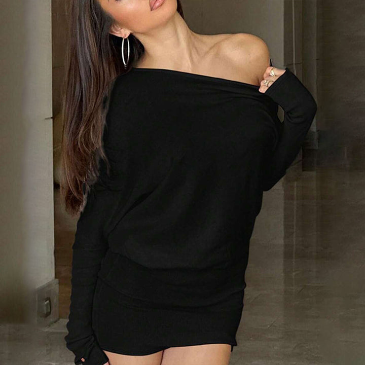 Robe mini décontractée à une épaule pour femmes avec coupe fluide Chic & Stil