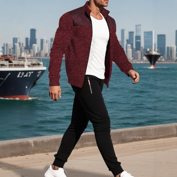 Men's sports jacket with a horizontal rib pattern and a slightly padded shoulder area Lune London