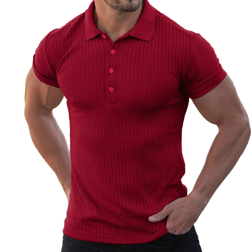 Men's short sleeve polo shirt in breathable structured fabric with stylish collar Lune London