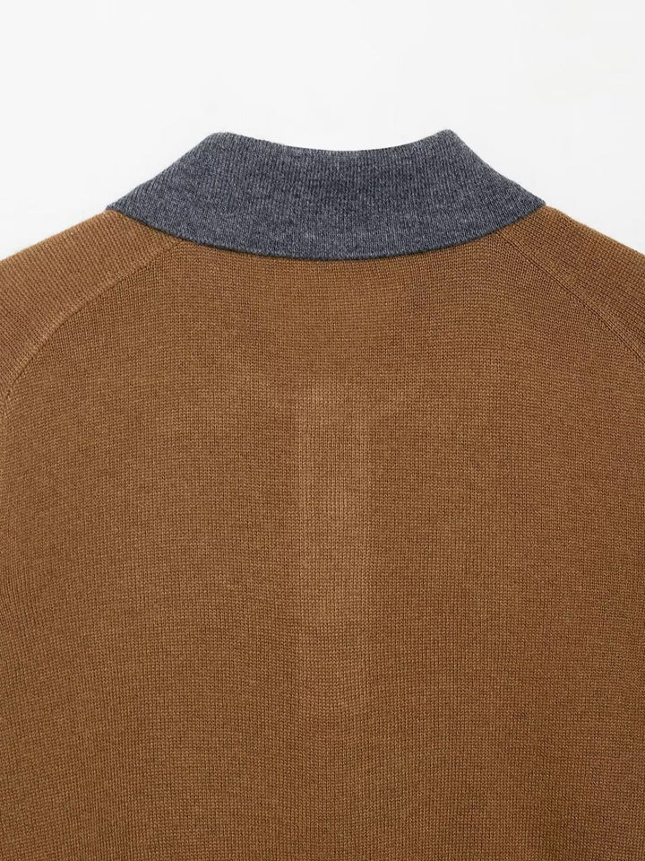 Elegant sweater for women with diamond pattern and collar Lune London