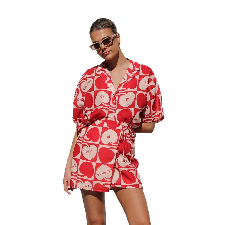 Women’s outfit with creative heart pattern Lune London