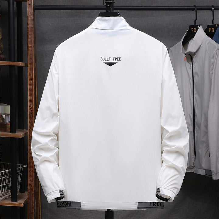 Lightweight transitional jacket for men waterproof with practical zip pockets Lune London