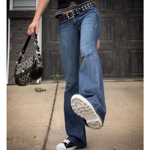 Women's Bootcut Jeans with Playful Fringe Trim Lune London