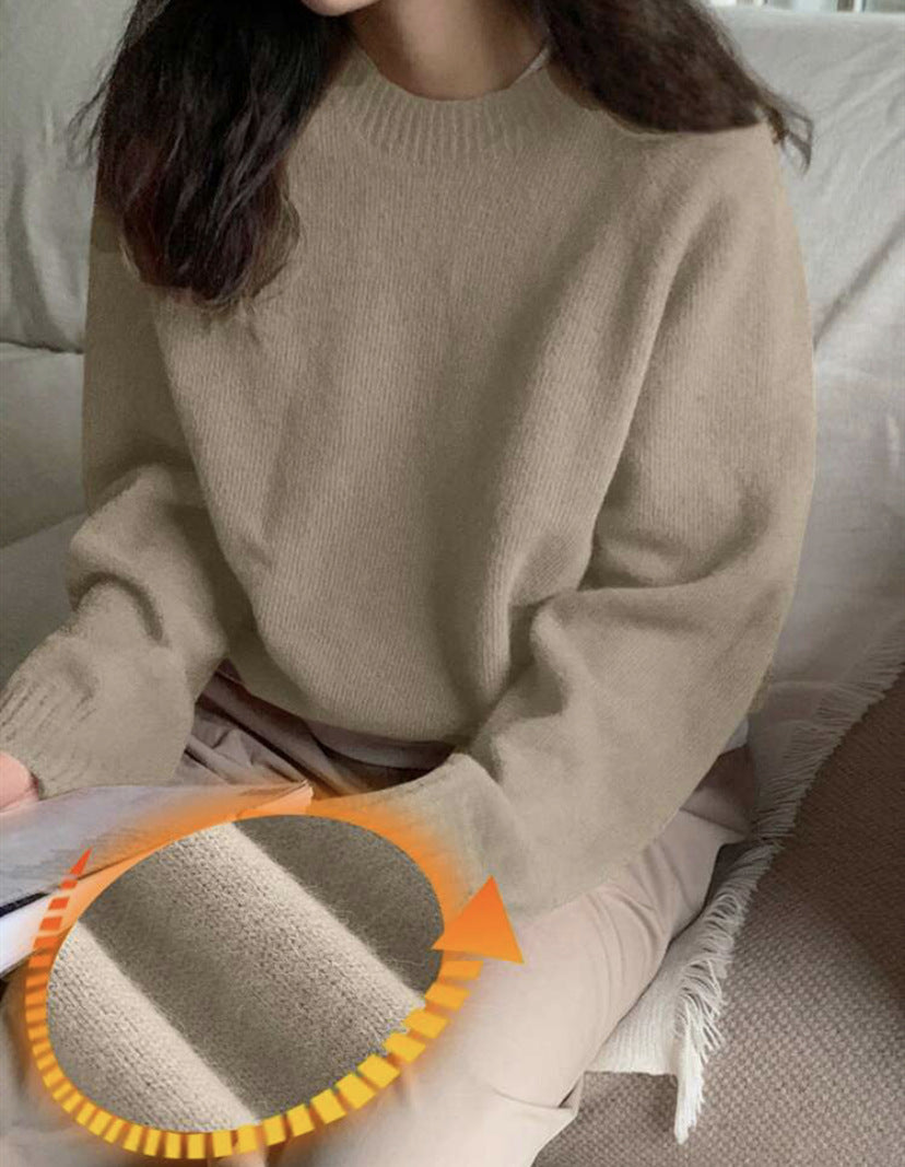 Ladies Comfortable Round Neck Sweater in High-Quality Fabric Lune London