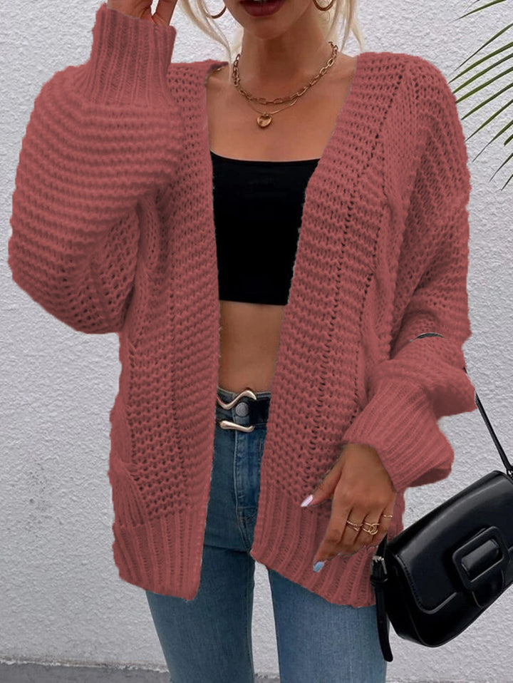 Women Oversized Casual Patterned Vest with Deep Pockets and Wave Structure Chic and Style