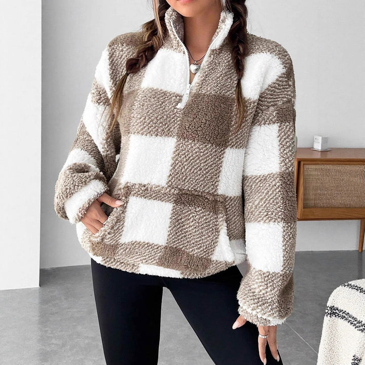 Fleece jacket for women with zipper and pockets Lune London
