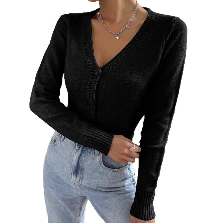 Ladies short sleeve cardigan with a fine ribbed knit design Lune London