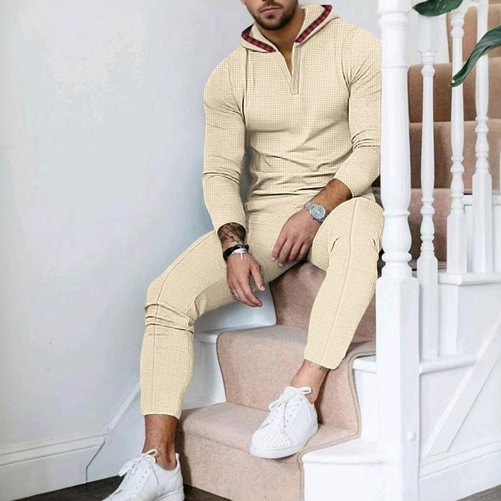 Men's trendy tracksuit with hood and fashionable collar Lune London