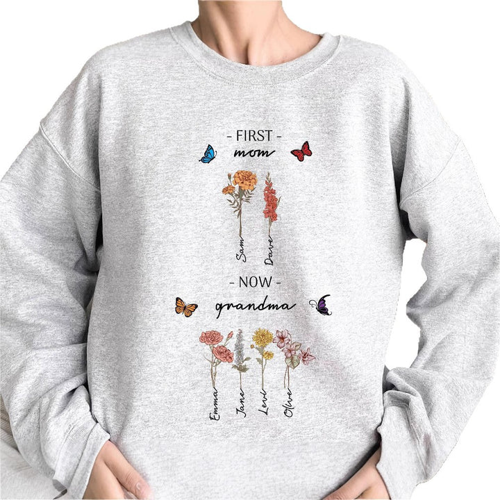 Sweat-shirt pour femmes avec imprimé floral et lettrage inspirant Chic & Stil