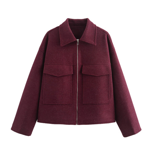 Cropped utility jacket for women with large pockets and modern cut Lune London