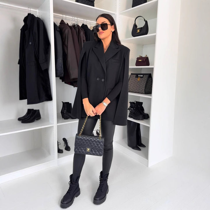 Oversized jacket for women with cape design and modern details Lune London