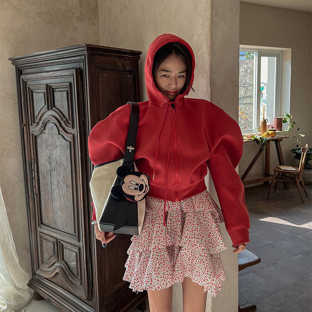Haut de hoodie décontracté pour femme avec des manches volumineuses Chic & Stil