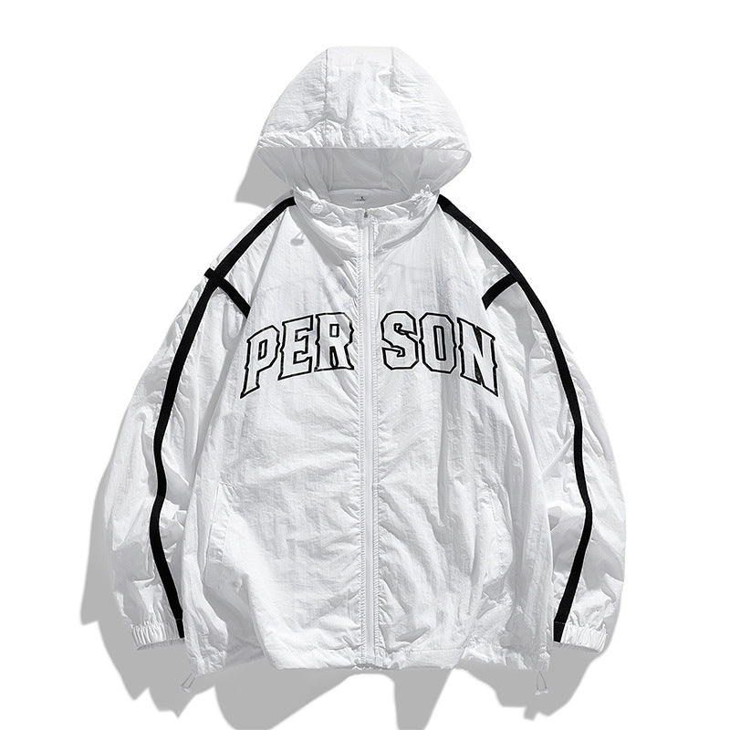 Casual windbreaker jacket for men with adjustable hood Lune London