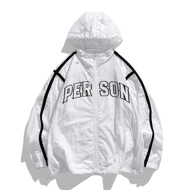 Casual windbreaker jacket for men with adjustable hood Lune London