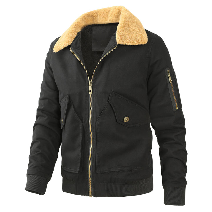 Veste militaire décontractée pour hommes avec doublure en teddy Lune London