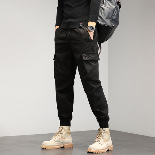 Men's cargo pants with elastic waistband and practical side pockets Lune London