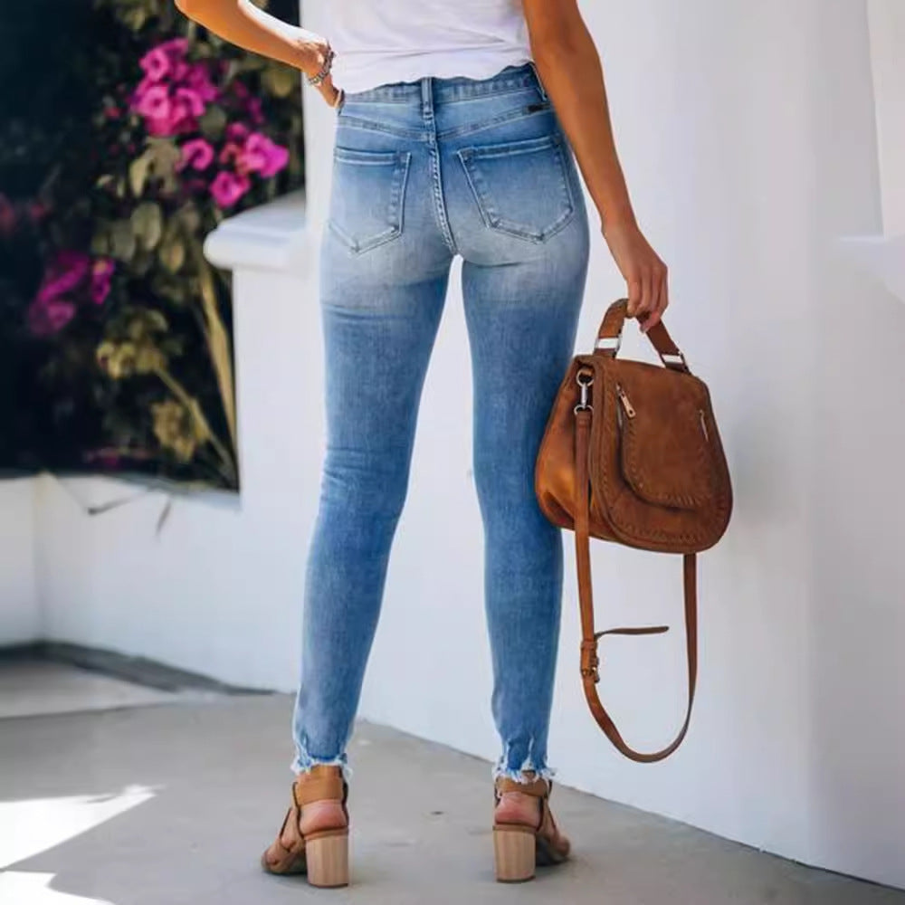 Lune London women's distressed skinny jeans
