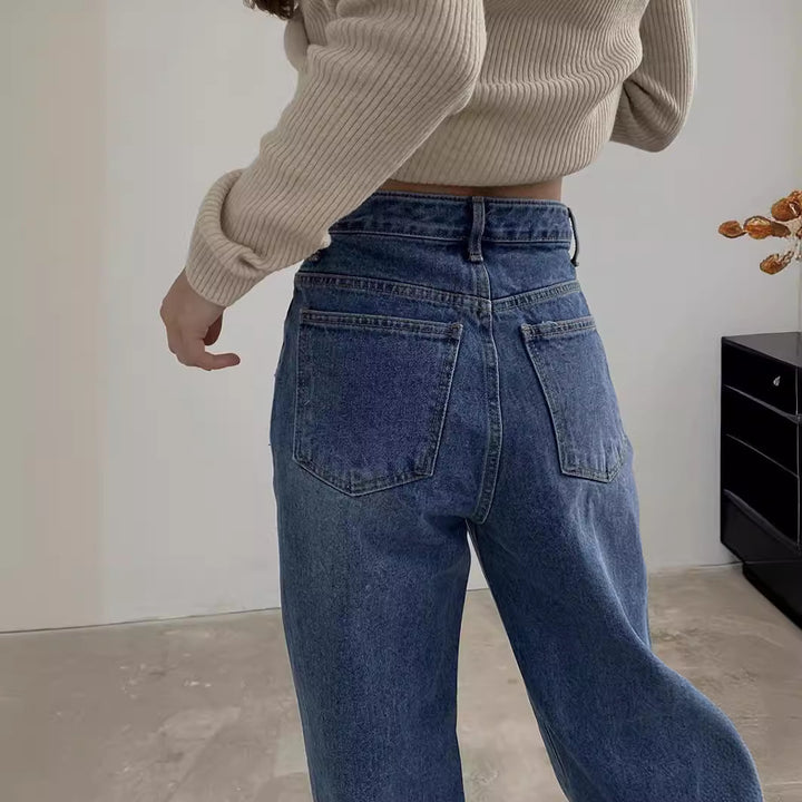 Women Wide Cut Jeans with Unique Design Lune London