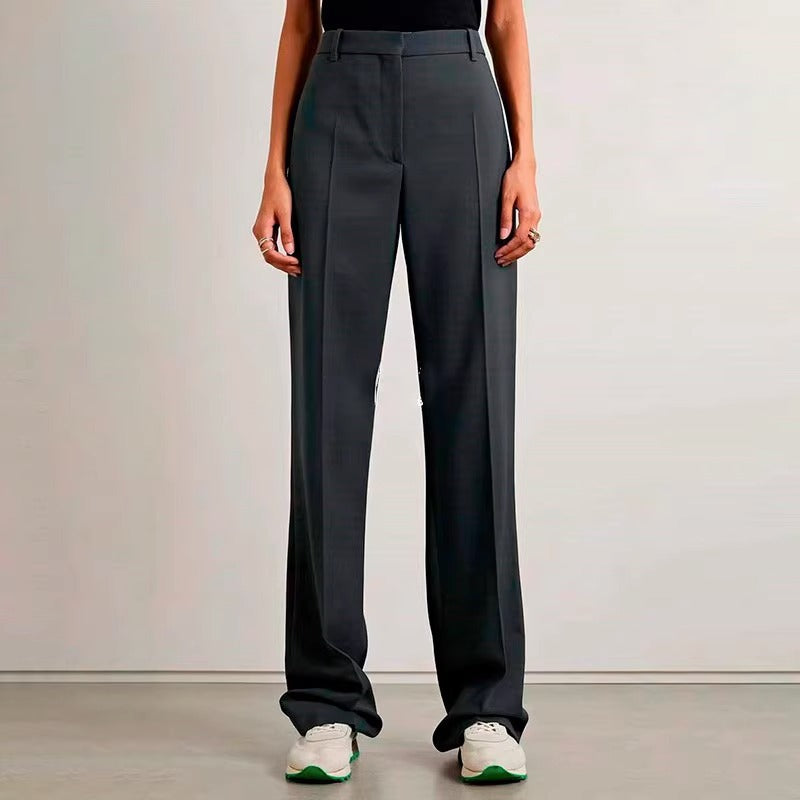 Femme Pantalons Élegants et Confortables Taille Haute avec Jambes Larges Chic & Stil