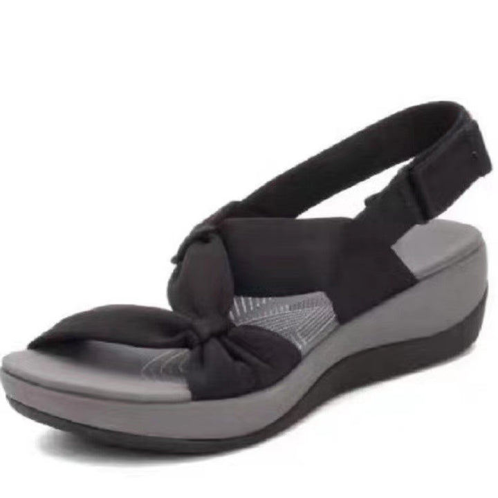 Women's wedge sandals with adjustable strap and comfortable cushioning Lune London