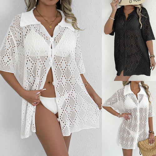 Lune London Women's Crochet Beach Blouse