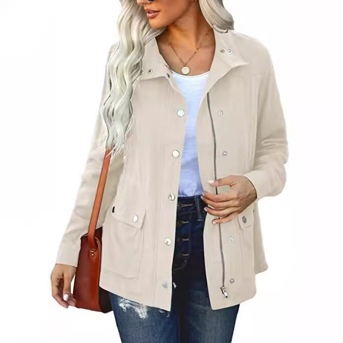 Casual women's jacket with functional pockets and hood Lune London